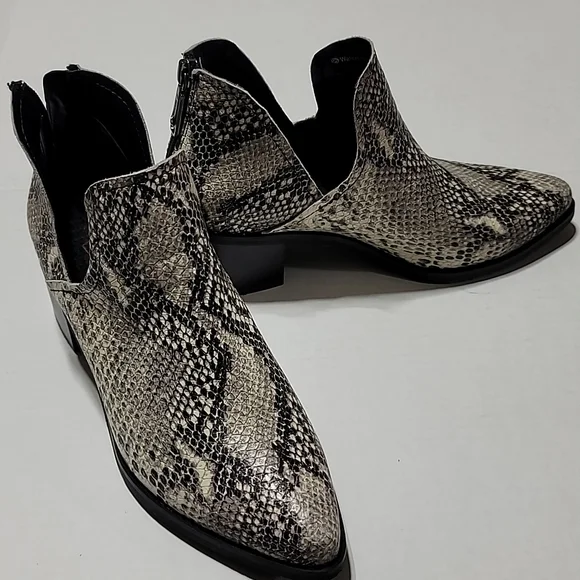 COPY - BLONDO SZ 7.5M WESTERN SNAKESKIN ANKLE BOOTS WATERPROOF COWBOY POINTY TO… - Picture 10 of 16